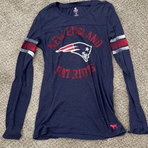Pink New England Patriots long sleeve shirt